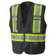 TEAR-AWAY MESH BACK ZIP FRONT SAFETY VEST - TRICOT POLY INTLK