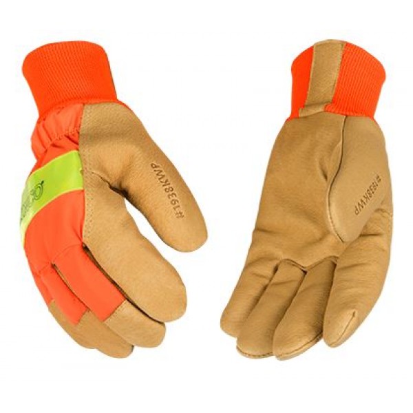 Kinko Grain Pigskin Leather Palm Glove with Knit Wrist